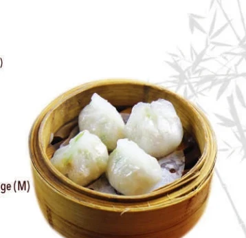 Dumplings pictured in Royal Queen’s printed lunch menu. Cropped from page 6; not a current portion specification.
